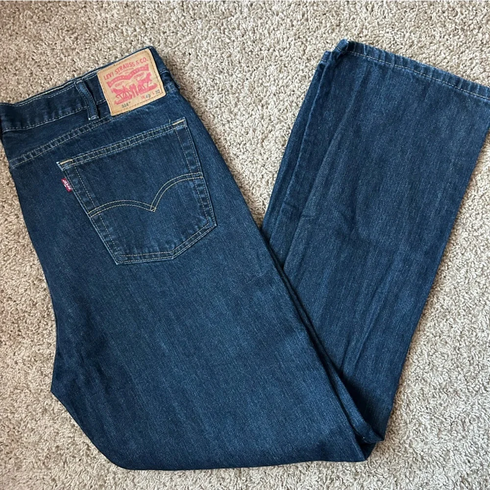 Men’s Levi’s 514 Dark Wash Denim Straight Fit Flex Jeans Size 40x32 |C59 - Picture 3 of 11